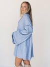 CAREFREE HIPPIE SLEEVE MINI DRESS