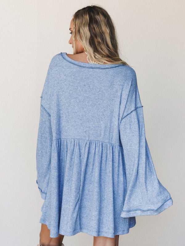 CAREFREE HIPPIE SLEEVE MINI DRESS
