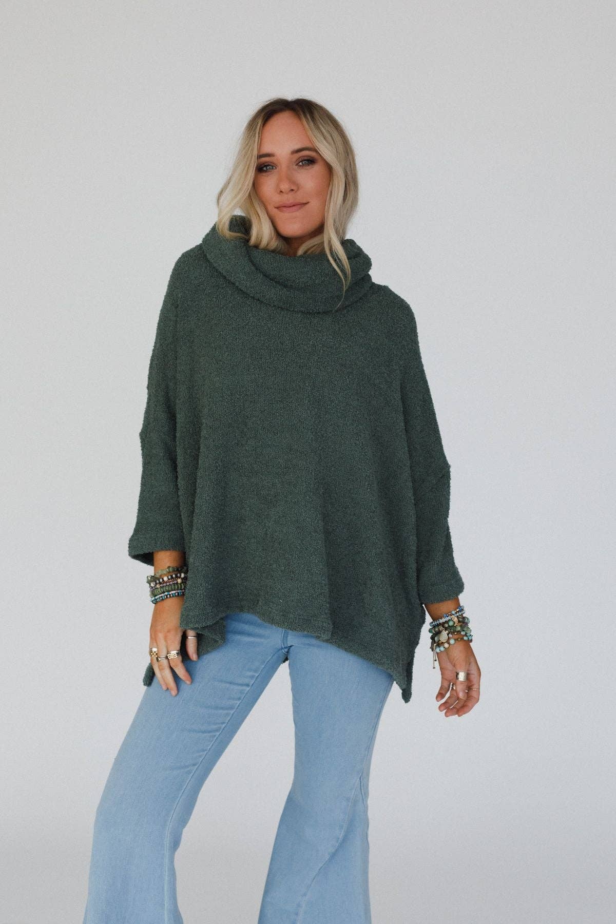 HARTLIE SWEATER TOP - BASIL