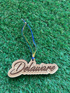 DELAWARE SCRIPT NAME ORNAMENT