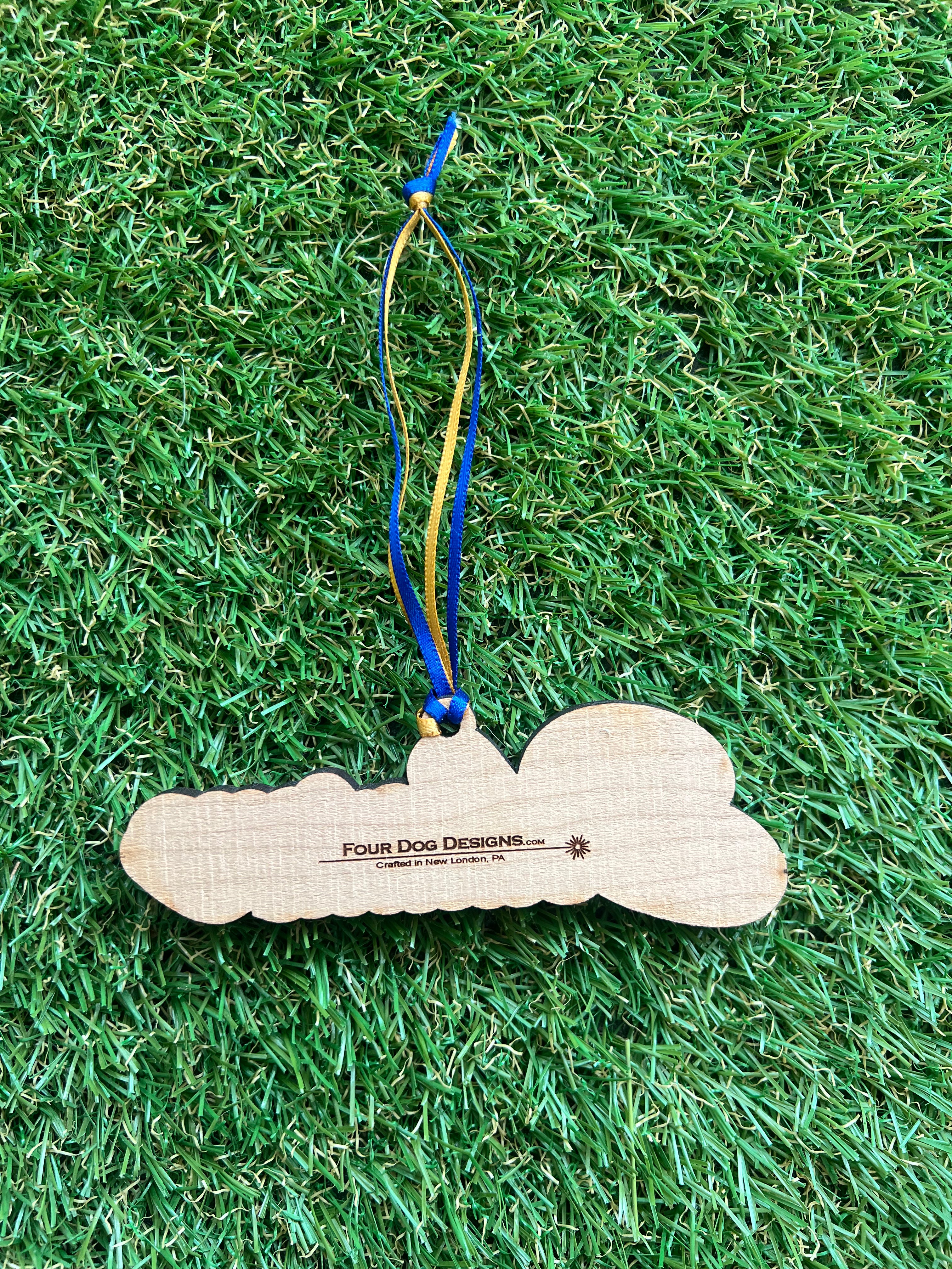 DELAWARE SCRIPT NAME ORNAMENT