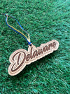 DELAWARE SCRIPT NAME ORNAMENT