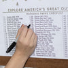 18X24 FRAMED CANVAS NATIONAL PARKS CHECKLIST