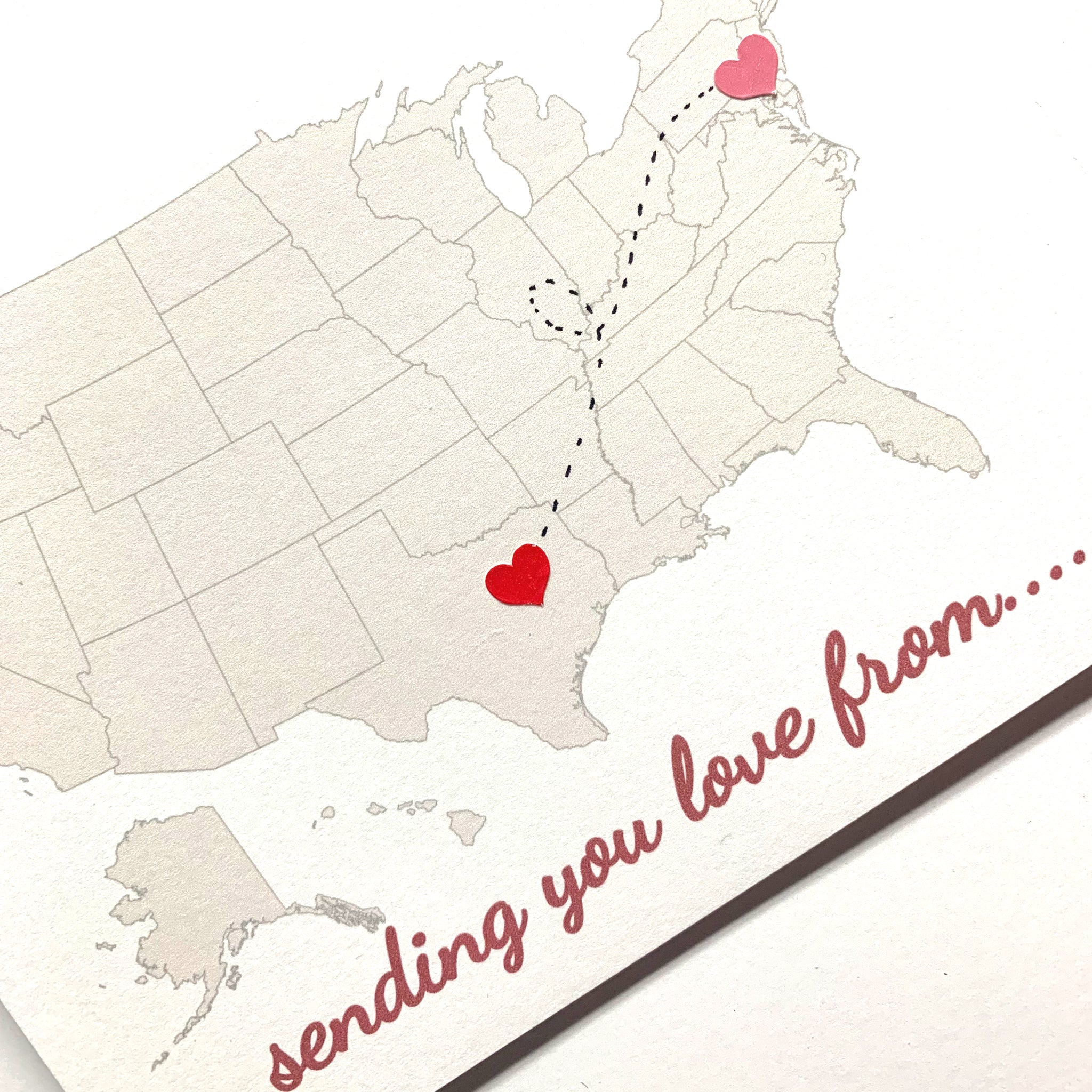 DIY MISSING YOU HEART LONG DISTANCE GREETING CARD