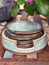 4 PIECE COASTER SET W/ HOLDER