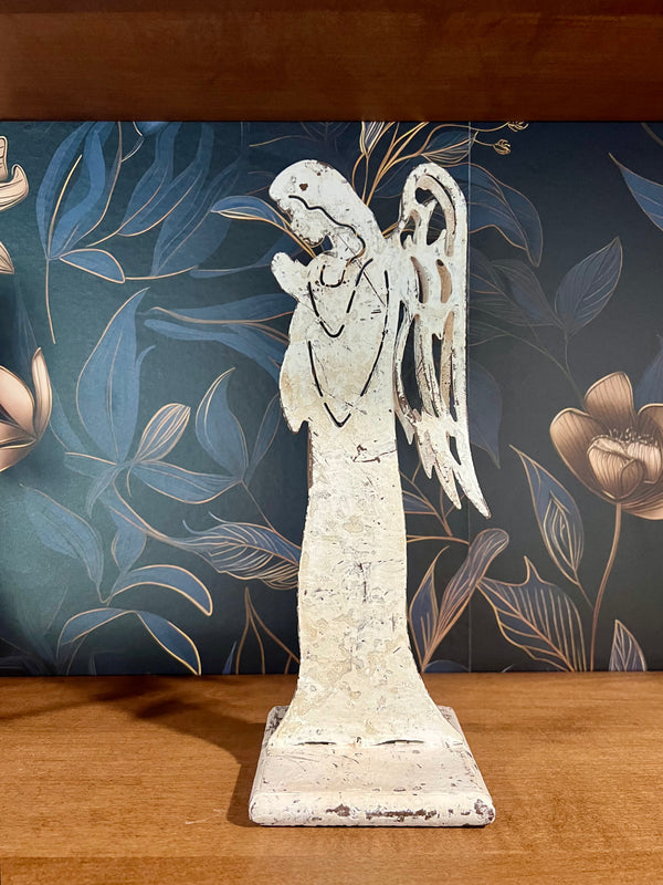 PRAYING ANGEL DISTRESSED WHITE