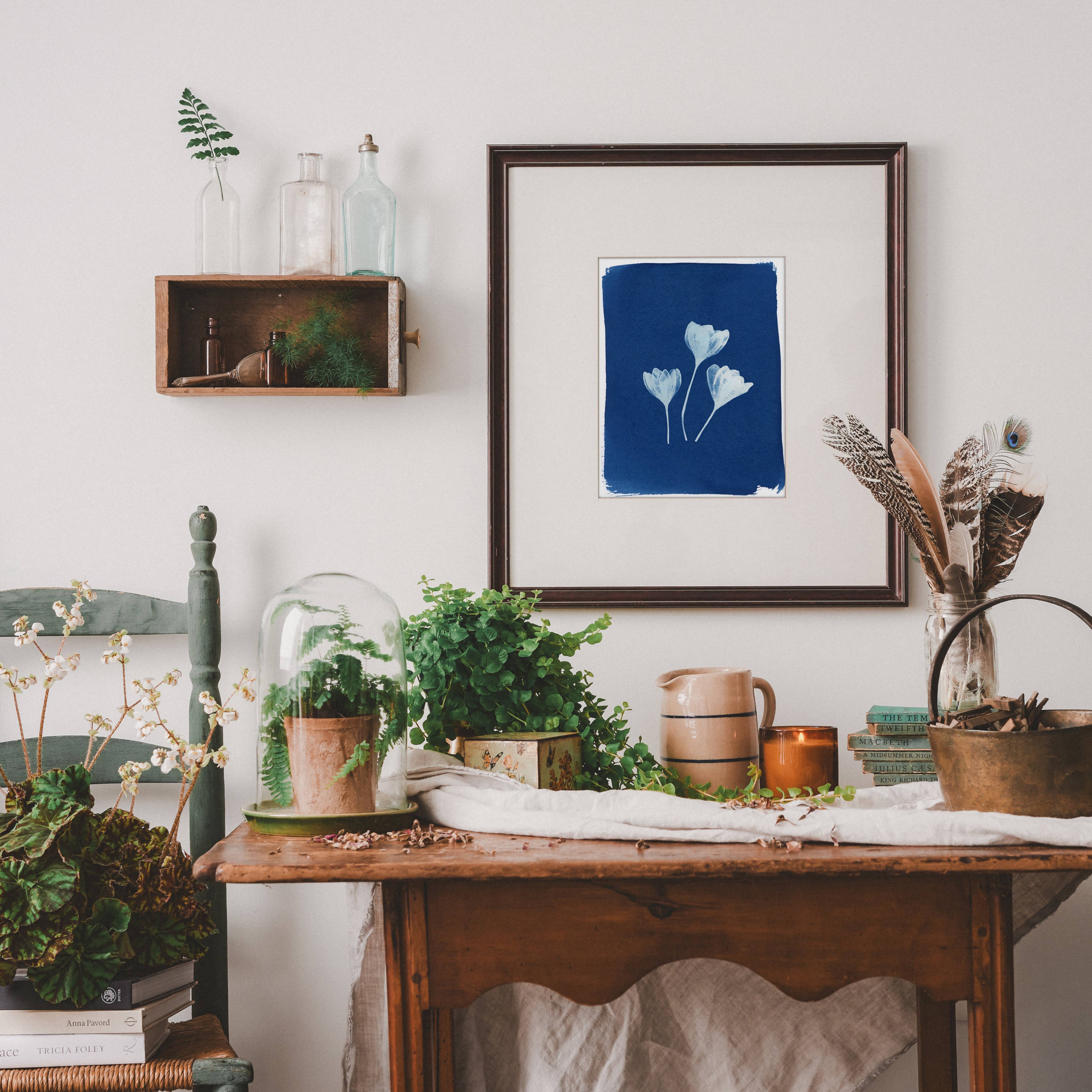 THE THREE OF US | BOTANICAL CYANOTYPE ART PRINT