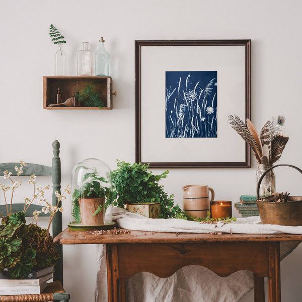 IT FELT SUNDAY | BOTANICAL CYANOTYPE ART PRINT