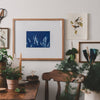 LOST IN THE LAVENDER NO. 5 | BOTANICAL CYANOTYPE ART PRINT
