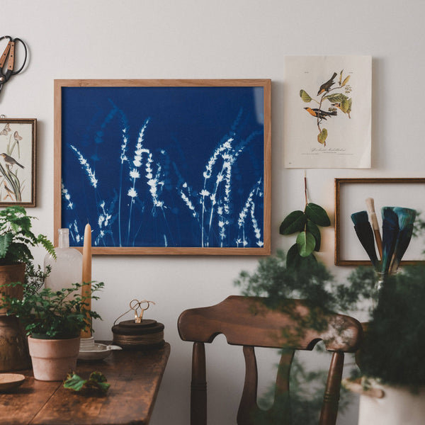 LOST IN THE LAVENDER NO. 5 | BOTANICAL CYANOTYPE ART PRINT