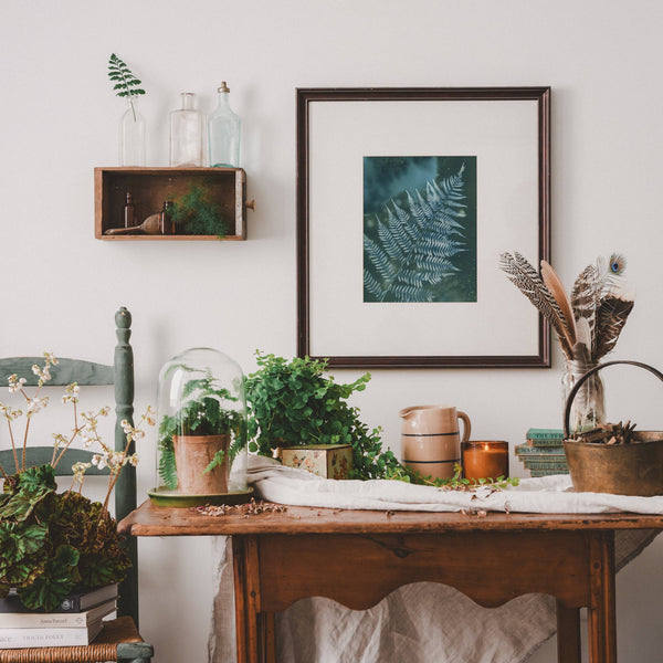 RAINY DAY FERN | BOTANICAL CYANOTYPE ART PRINT