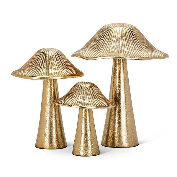 RIBBED MUSHROOM- GOLD: MEDIUM (6"H)