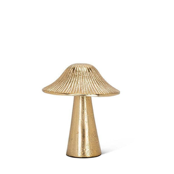 RIBBED MUSHROOM - GOLD: SMALL (4"H)