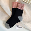 COLOR BLOCK KNIT SOCKS BLACK (OS)