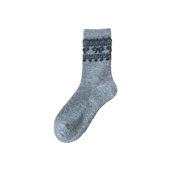 WARM MID-CALF SOCKS LIGHT GREY / (OS)