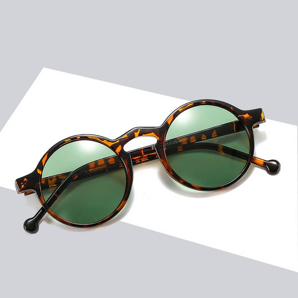 LEOPARD ROUND FRAME GLASSES