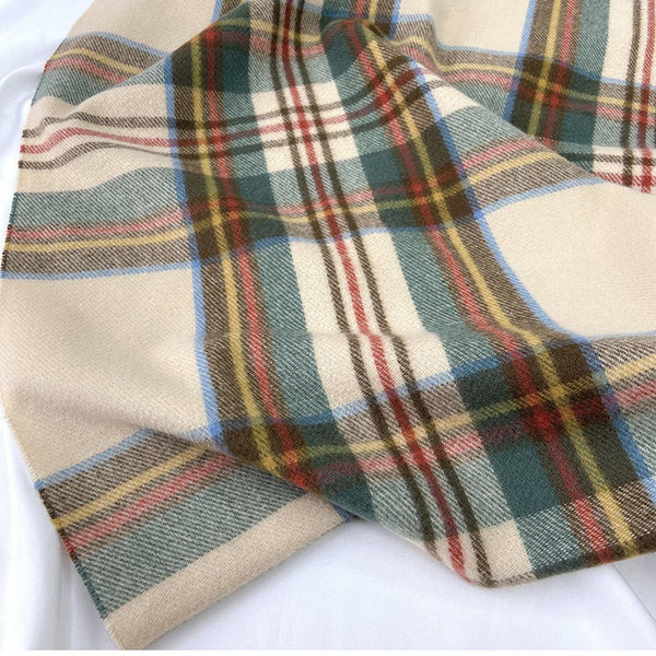 PLAID SCARF VINTAGE TASSEL