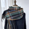 PLAID SCARF VINTAGE TASSEL