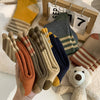 TRIPLE STRIPE SOCKS LIGHT COFFEE / (OS)