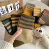 TRIPLE STRIPE SOCKS LIGHT COFFEE / (OS)