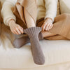 THICK RIBBED KNIT WARM CREW SOCKS