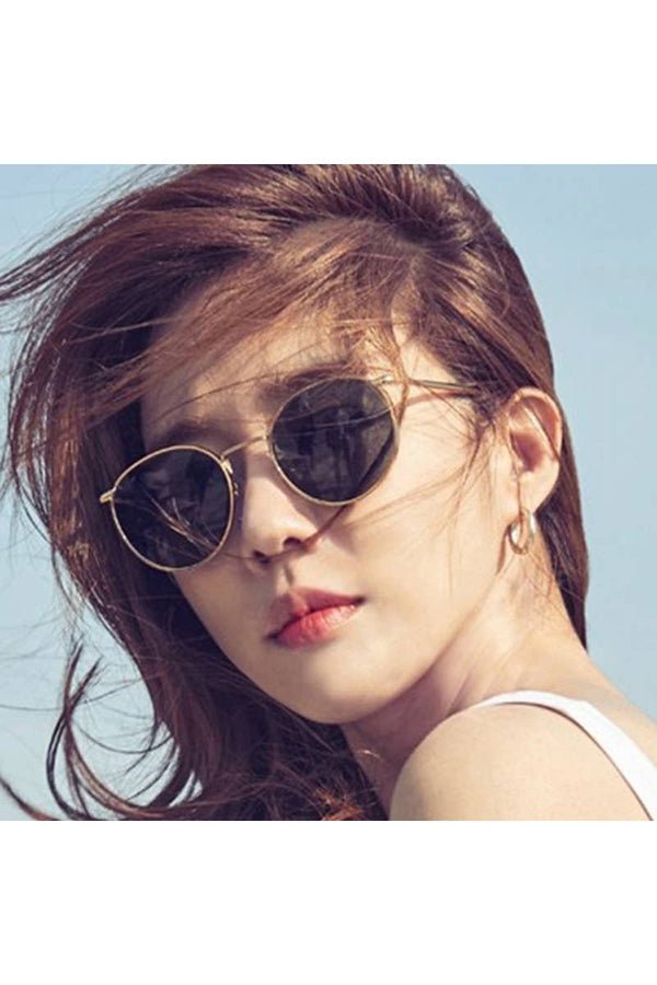 THIN RIM ROUND SUNGLASSES