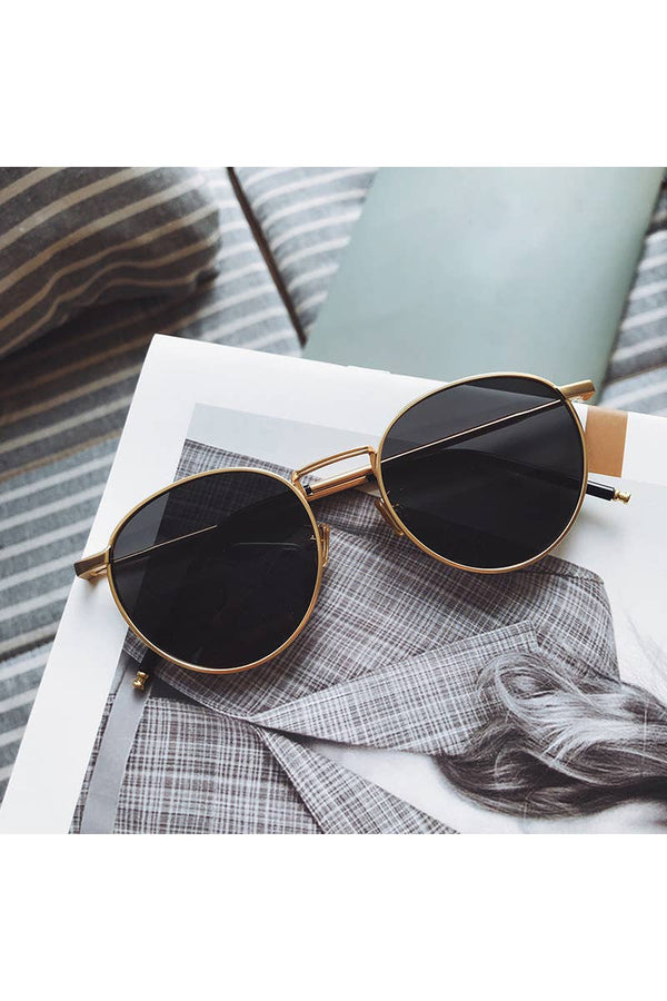 THIN RIM ROUND SUNGLASSES