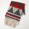 MODERN COMMUTER TRIANGLE FRINGE WINTER SCARF