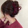 VELVET BOW CLAW CLIP