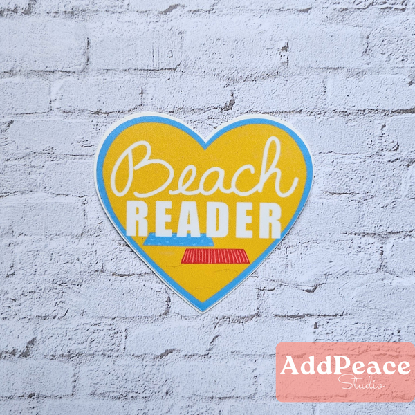 BEACH READER STICKER