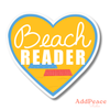 BEACH READER STICKER