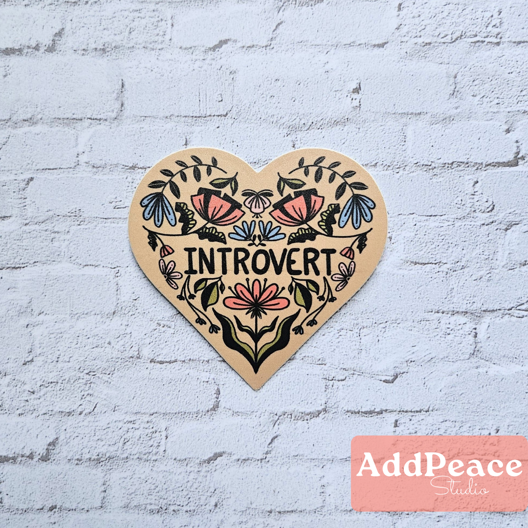 INTROVERT FLORAL HEART STICKER