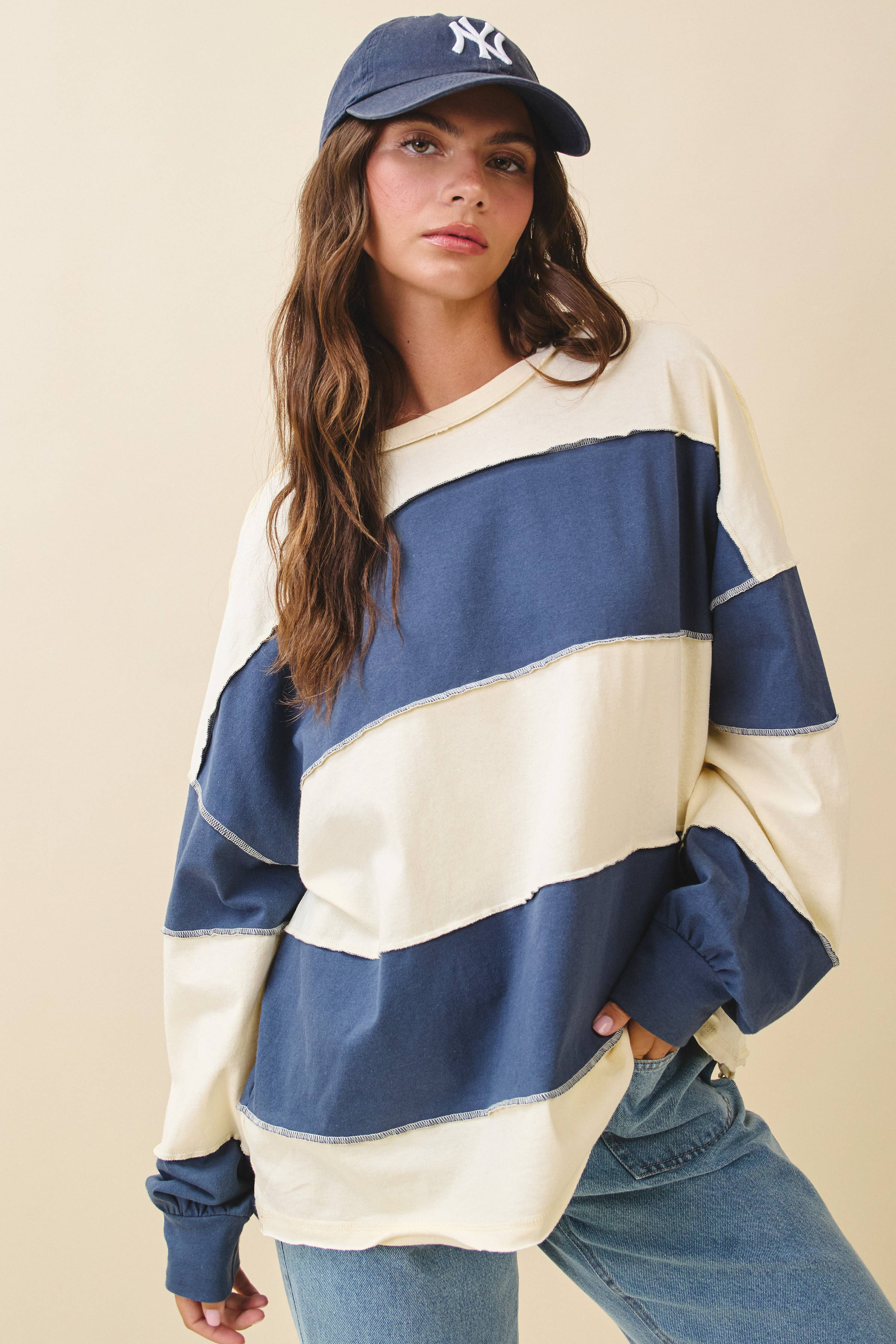 LONG SLEEVE SLOUCHY TOP