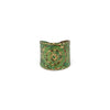 BRASS PATINA RING - CHARTREUSE FLORAL DESIGN