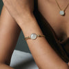 GOLD PLATED BRACELET WITH SEMI-PRECIOUS STONE - MOONSTONE