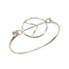 SILVER PLATED BANGLE - PEACE SIGN