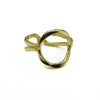 GOLD PLATED ADJUSTABLE RING - OPEN CIRCLE