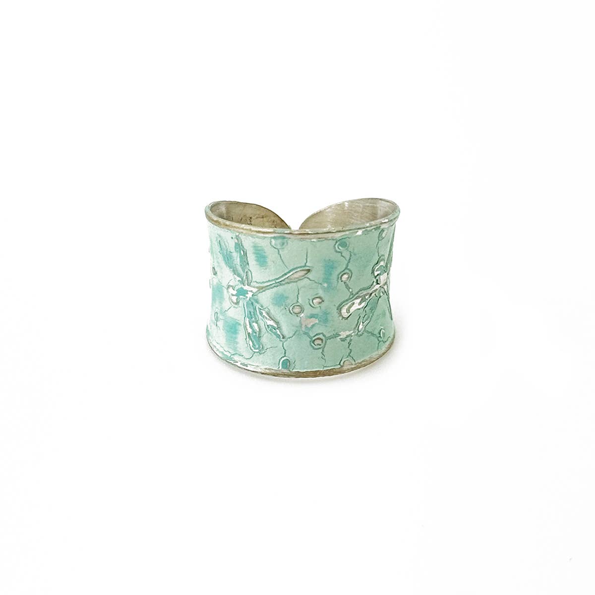 MINT GREEN DRAGONFLY PATINA RING