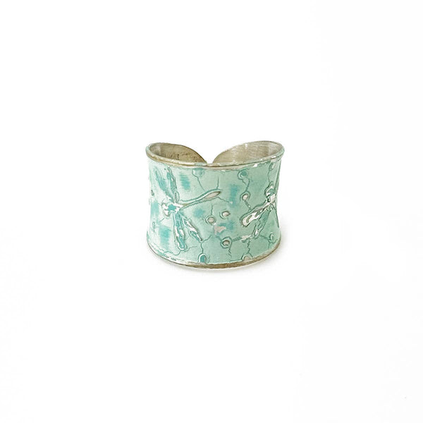 MINT GREEN DRAGONFLY PATINA RING