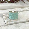 MINT GREEN DRAGONFLY PATINA RING