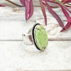 HANDCRAFTED KASHI SEMIPRECIOUS STONE RING - LEMON CHRYSOPRASE