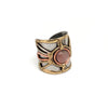 MIXED METAL SUN CUFF RING