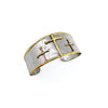 MIXED METAL CROSSES CUFF BRACELET