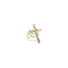 GOLD PLATED CROSS ADJUSTABLE RING