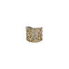 BRASS PATINA LARGE FLOWER RING