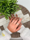 SILVER PLATED ADJUSTABLE RING - OPEN LOOPS