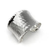 SILVER PLATED HAMMERED CUFF BRACELET