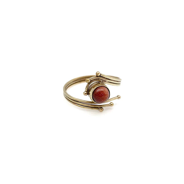 TANVI COLLECTION RING - GOLD WITH GOLDSTONE