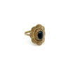 TANVI COLLECTION GOLDTONE BRASS W/ ONYX RING