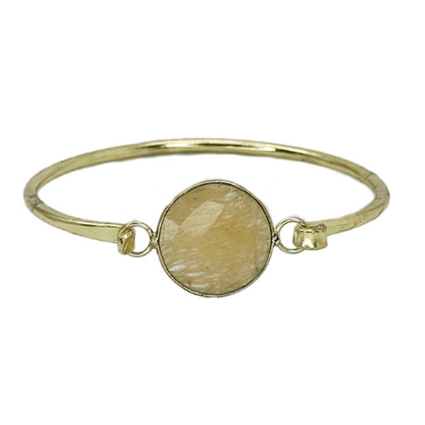 GOLD BRACELET WITH SEMIPRECIOUS YELLOW AVENTURINE